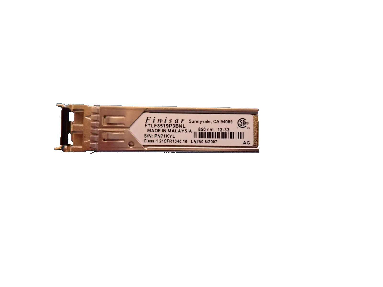 Lot of 2 Finisar FTLF8519P3BNL 1000BaseSX Form Factor Network Transceiver Module