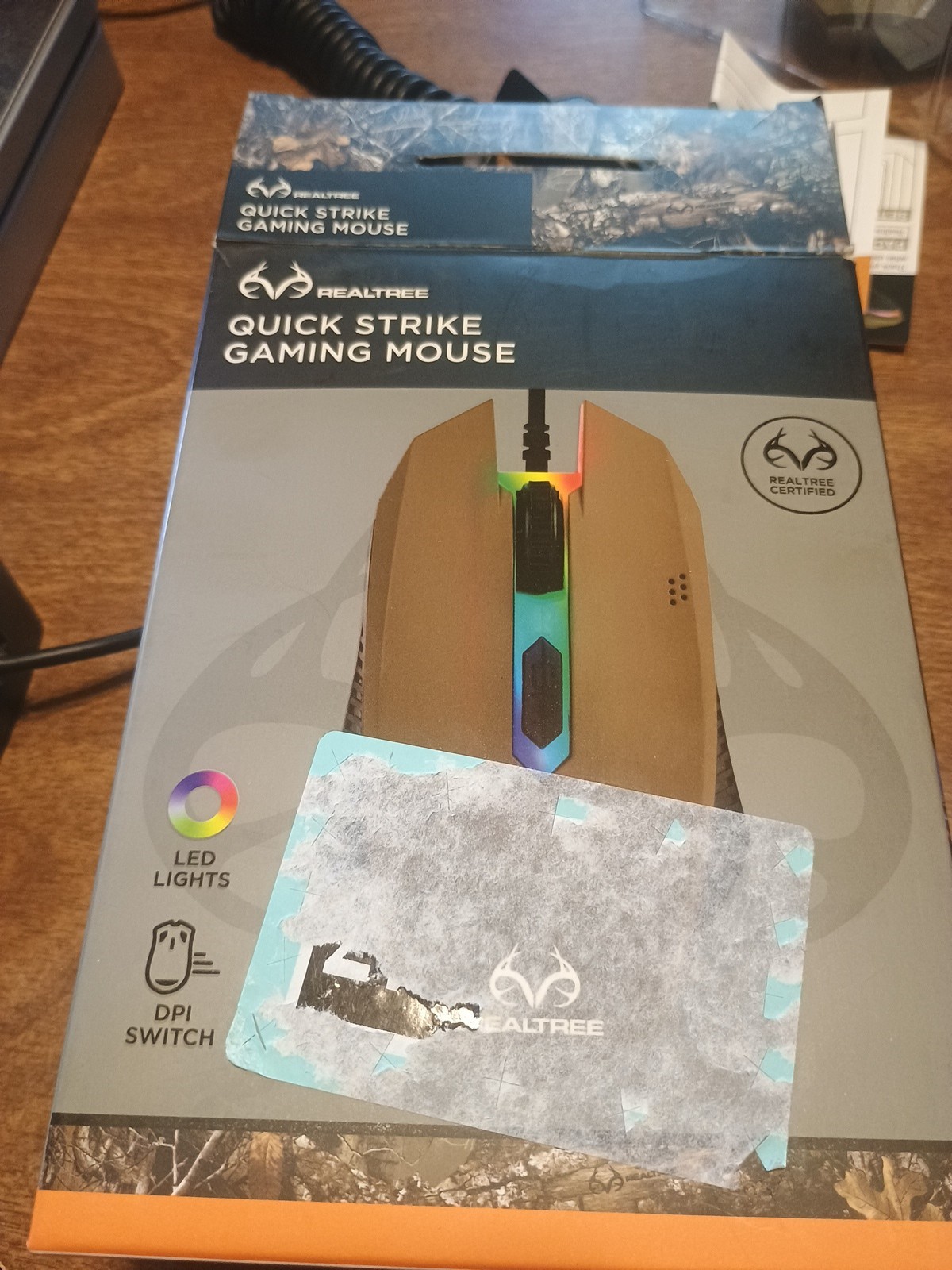 Vivitar-RealTree Quick Strike Gaming Mouse with DPI Switch LED RBG lights-Corded