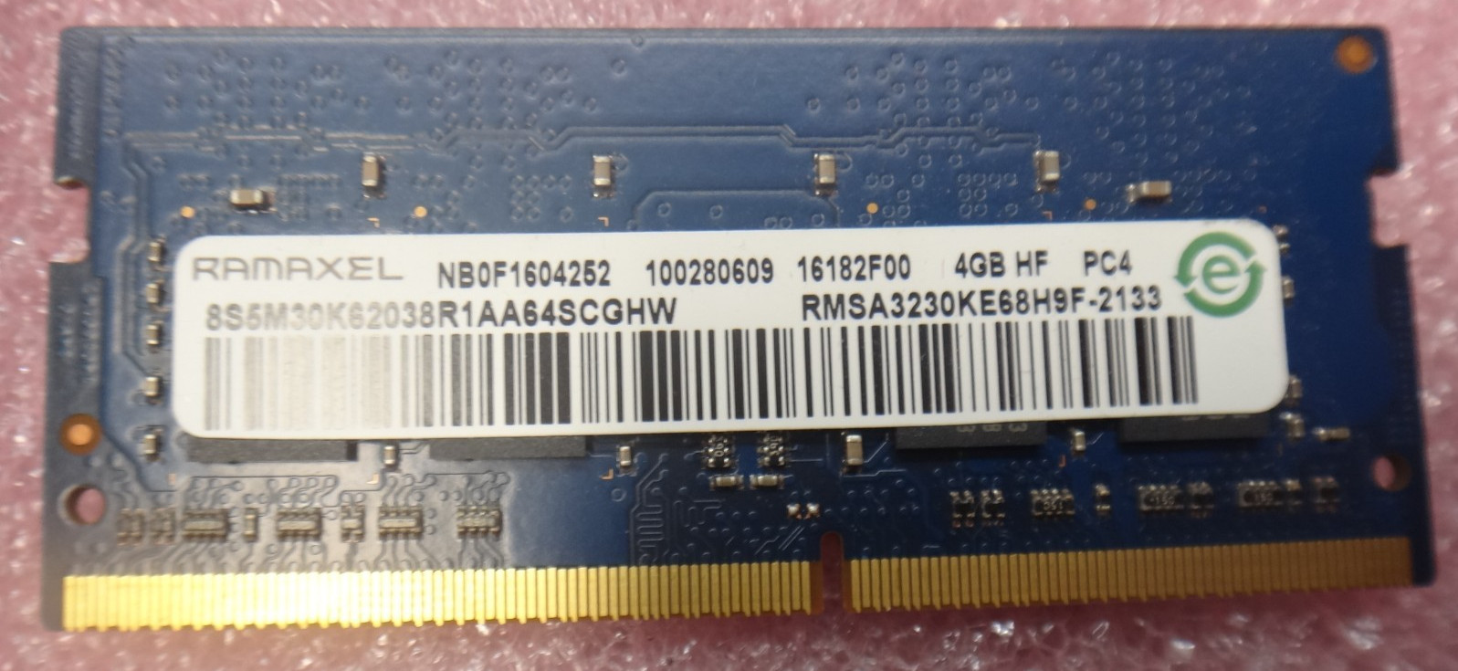 Genuine Ramaxel Laptop Memory 4GB PC4 DDR3L-2133 RMSA3230KE68H9F-2133