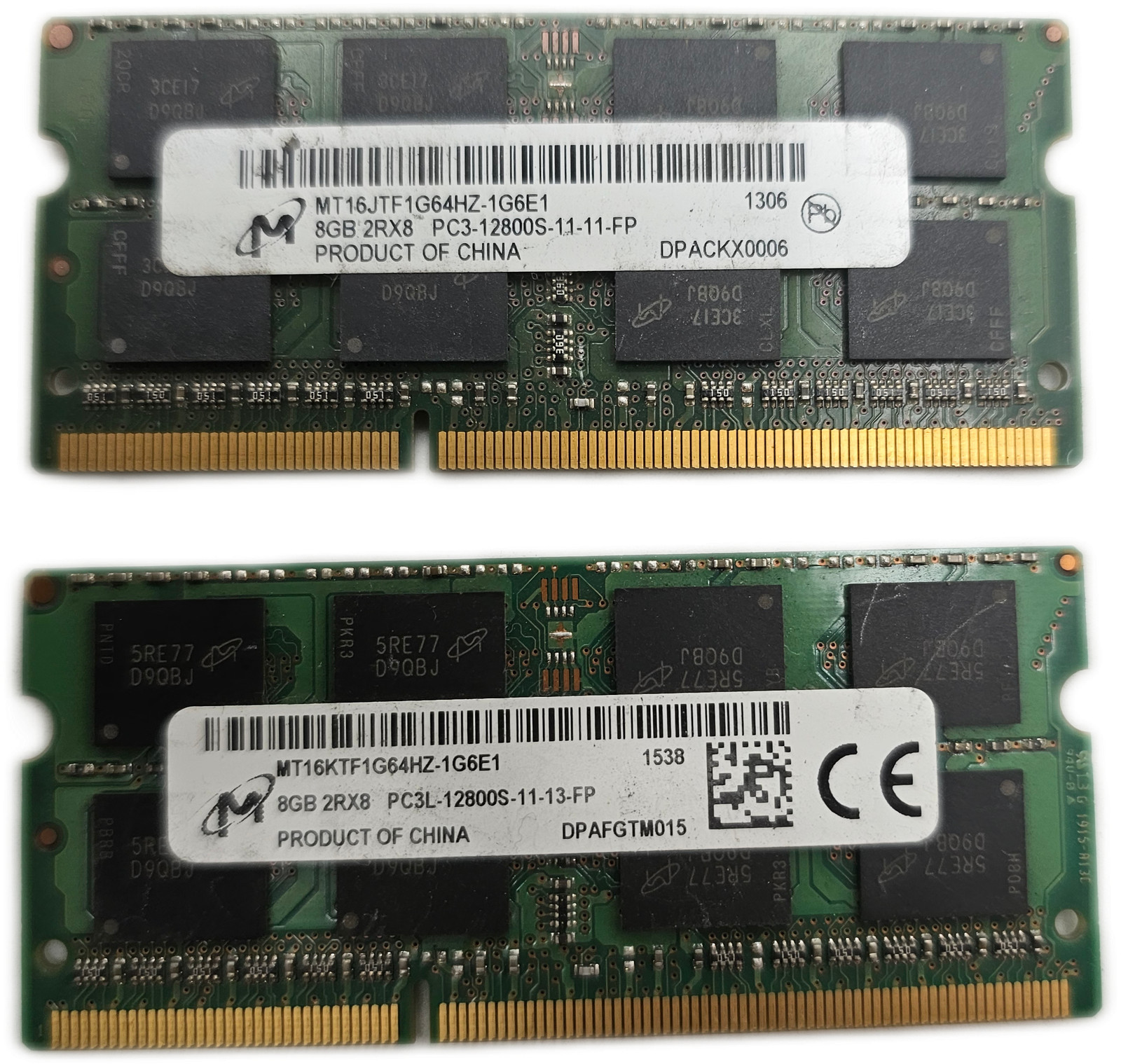 Micron 16GB DDR3 SODIMM PC3-12800 Laptop RAM Memory (2x8GB)