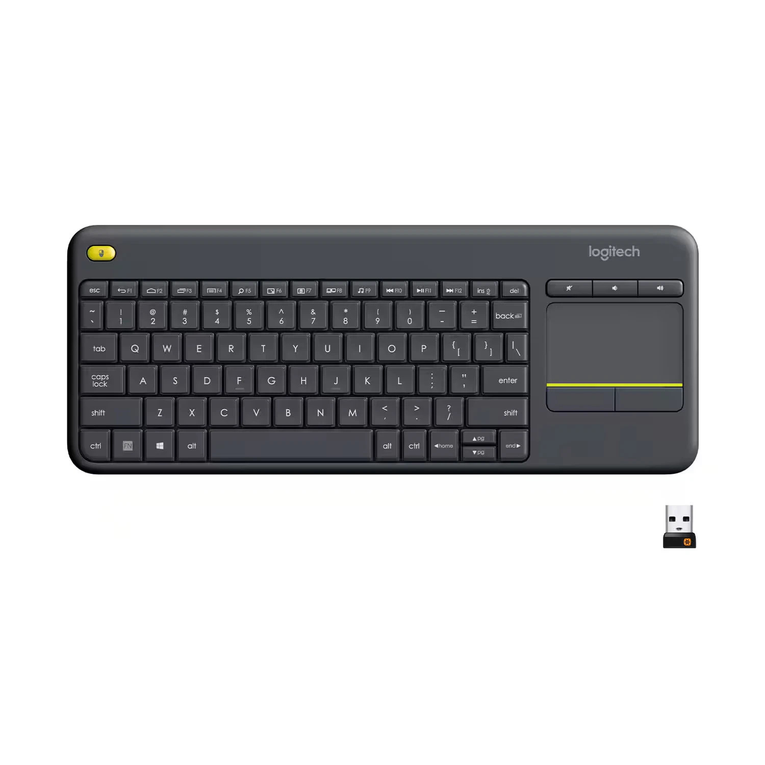 Logitech - K400 Plus TKL Wireless Membrane Keyboard for PC/TV/Laptop/Tablet w...