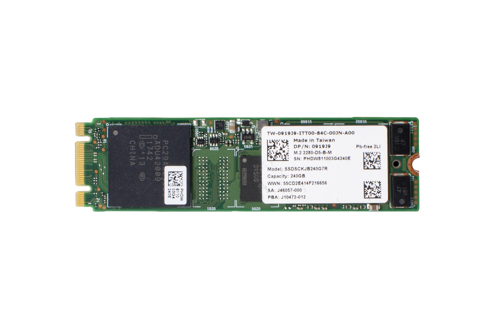 Hard Drive Dell 240GB SSD SATA 6G M.2 2280 MLC RI 919J9