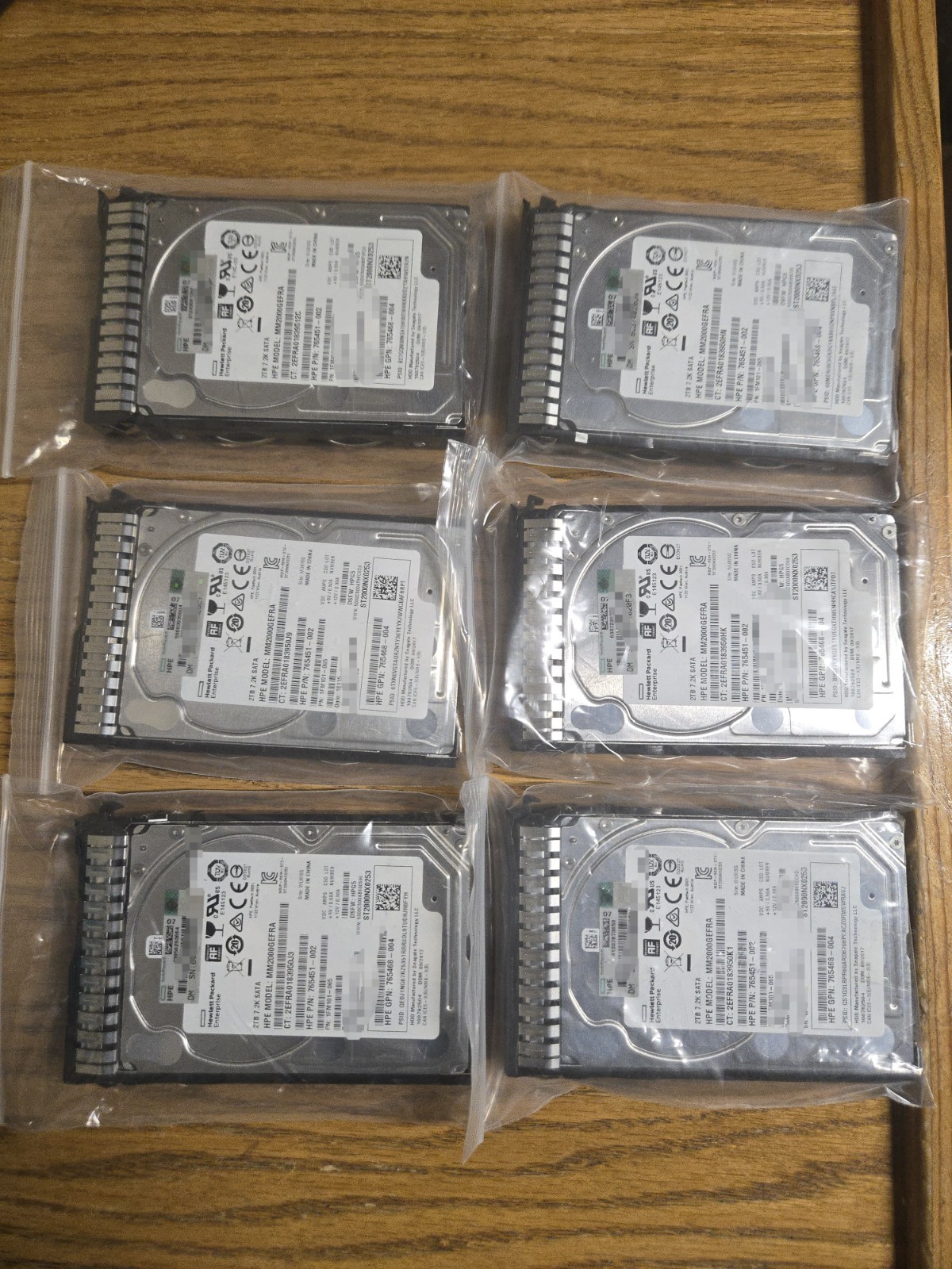 765455-B21 HP 2TB SATA 6G MIDLINE 7.2K SFF (2.5IN) SC 512E DS HDD 765869-001