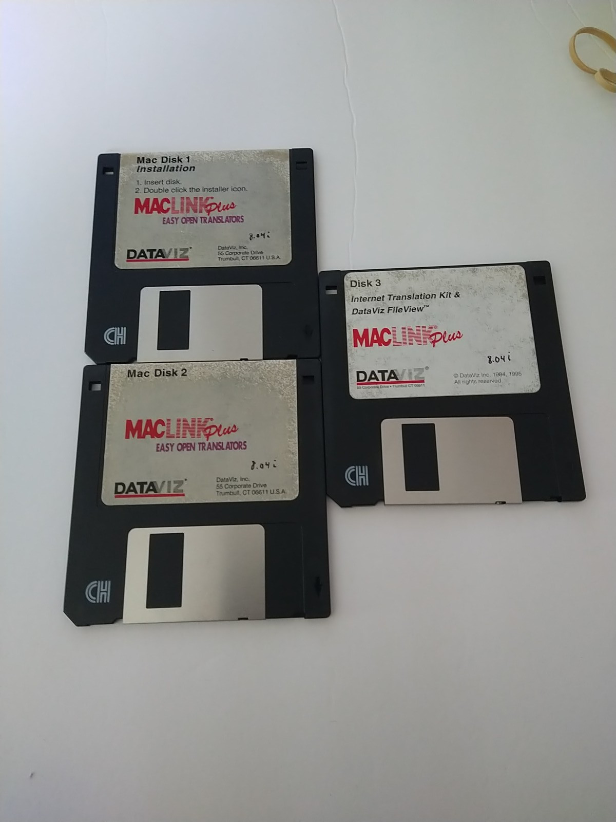 ITHistory  SOFTWARE APPLE (1990s) MACLINK PLUS 8.04 (Dataviz) 3 X 3.5" No Man OF