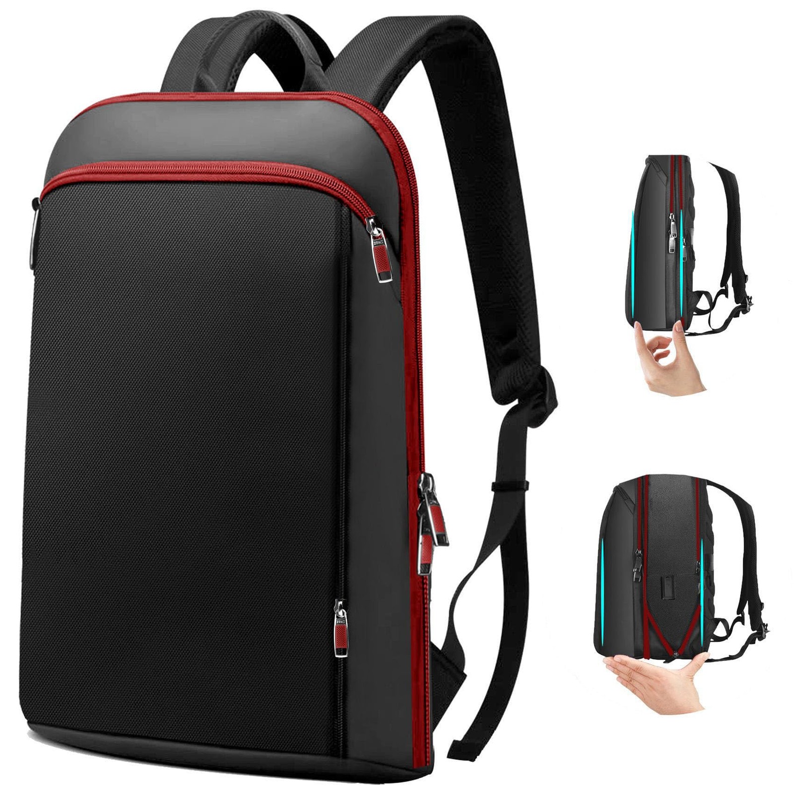 ZINZ Slim and Expandable 15 15.6 16 Inch Laptop Backpack Anti 15.6", B01rd01