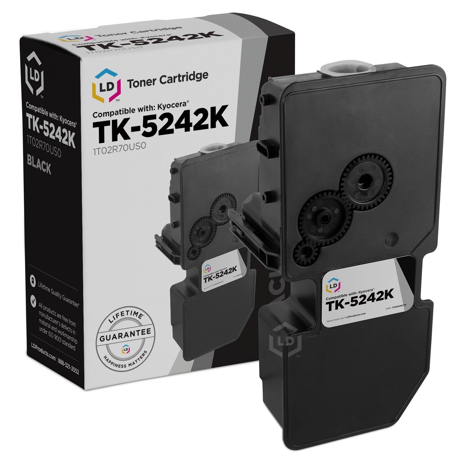 LD Compatible Kyocera TK-5242K / 1T02R70US0 Black Toner for M5526cdw & P5026cdw