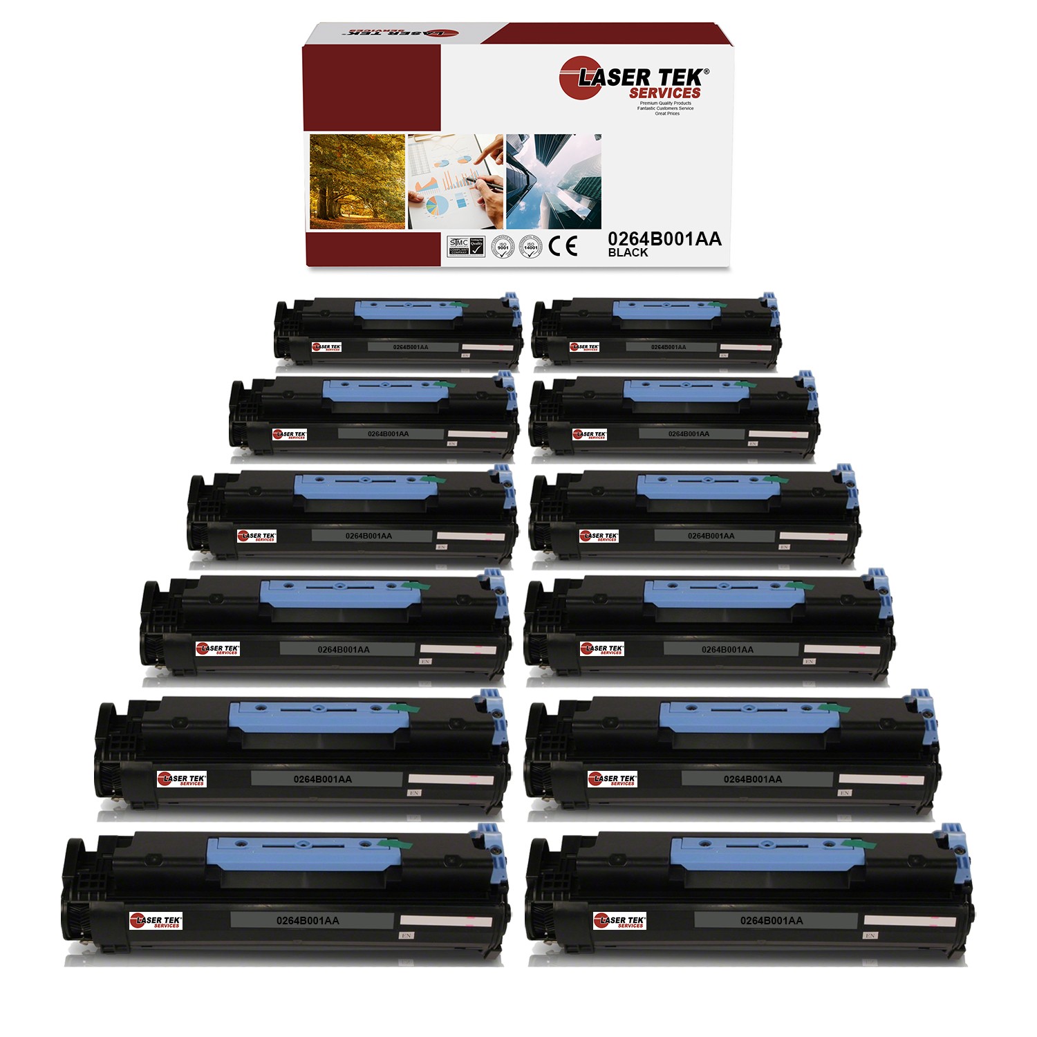 12Pk LTS 0264B001AA Black Compatible for Canon MF6530 MF6531 MF6540 Toner
