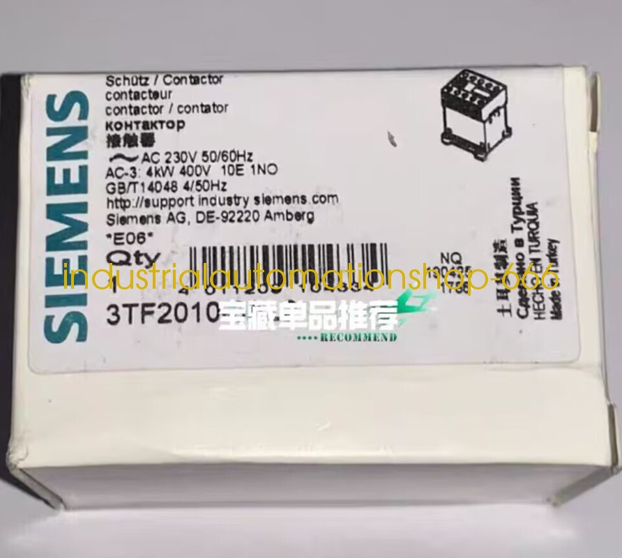 1Pcs New Siemens 3TF2010-6AC2 contactor Via DHL or FedEX