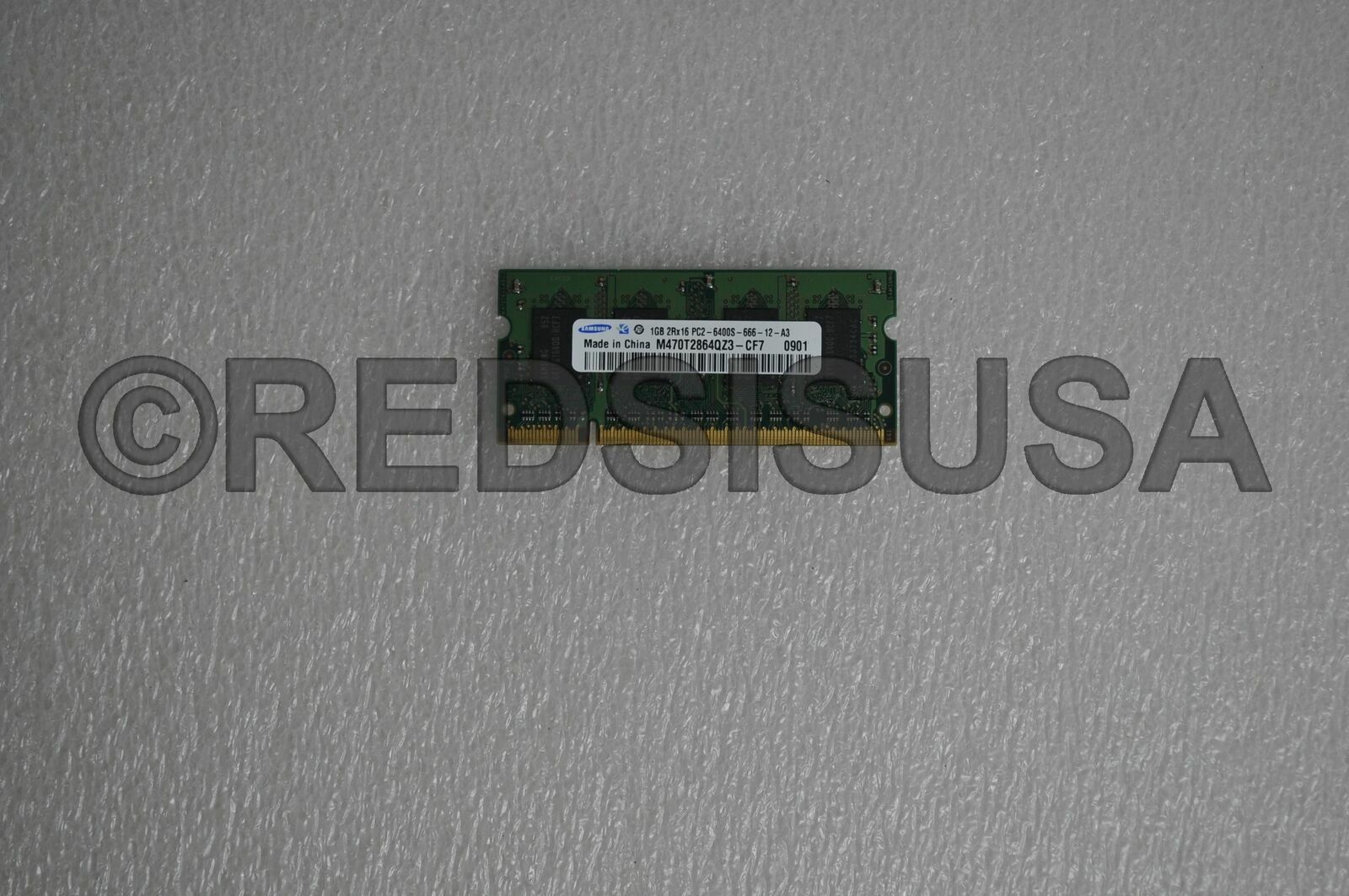 Samsung 1GB PC2-6400 DDR2-800MHz SoDimm Dual Rank Memory Module M470T2864QZ3-CF7