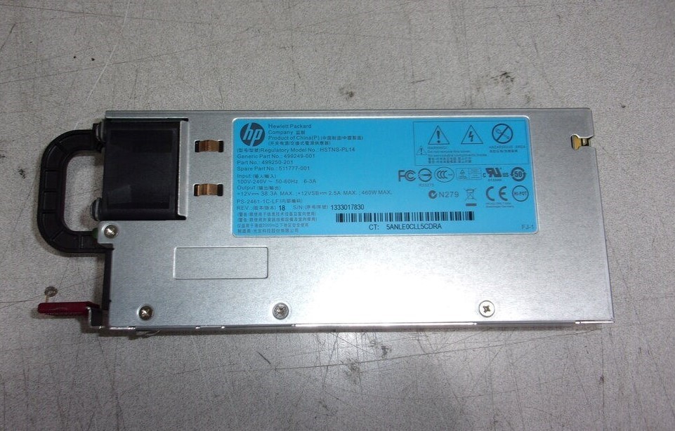 HP HSTNS-PL14 499250-201 Modular Server Power Supply 460W