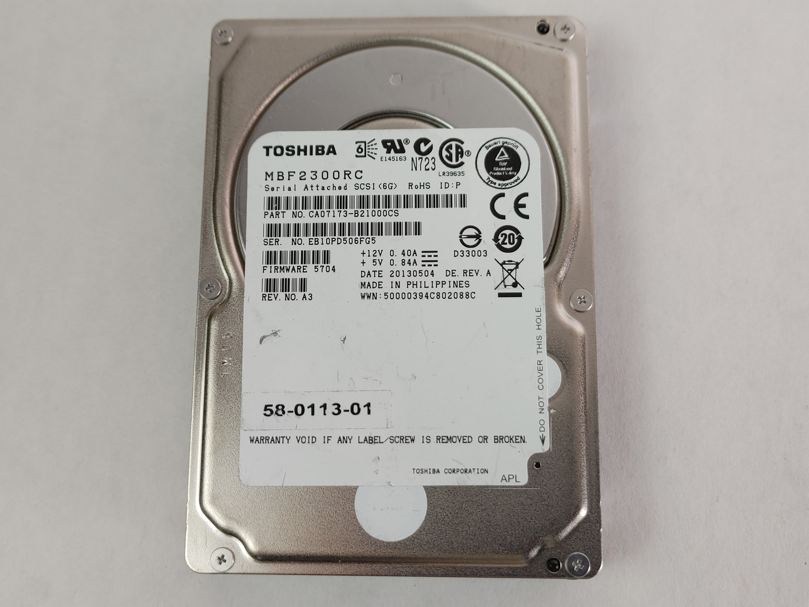 Toshiba Cisco MBF2300RC 300 GB 2.5 in SAS 2 Enterprise Hard Drive