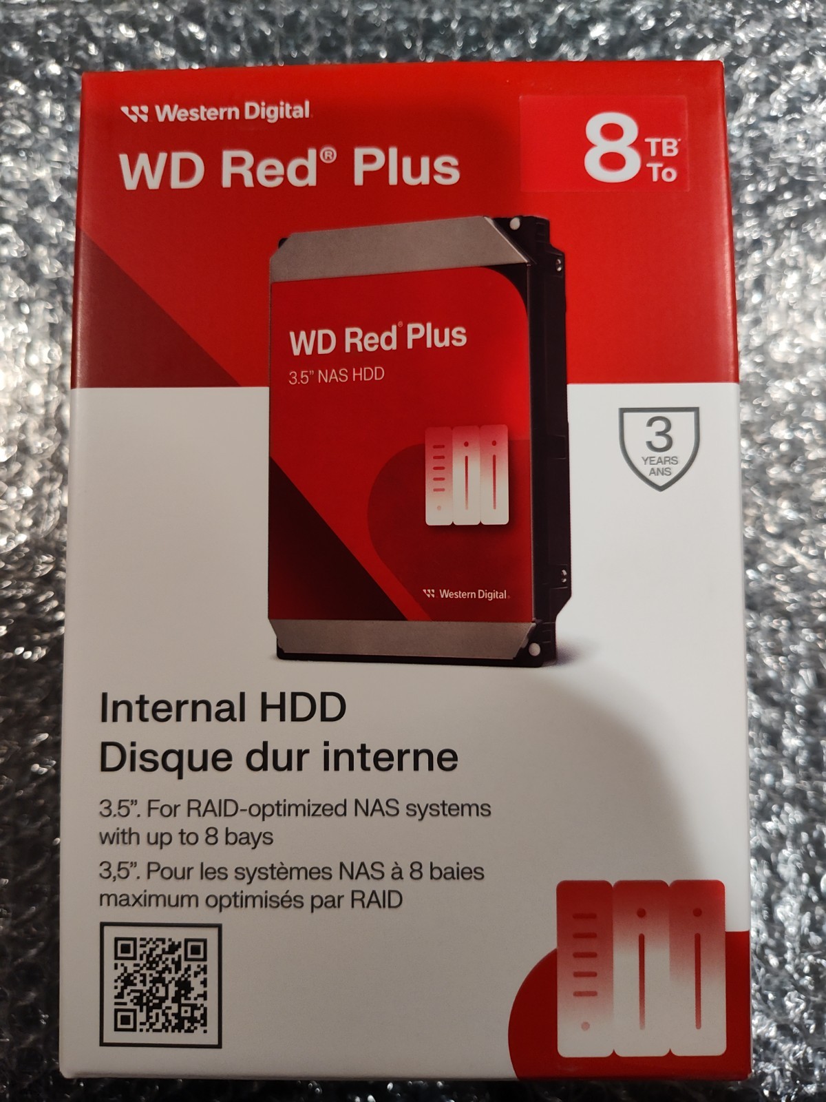 Western Digital WD Red Plus 8TB 3.5" NAS Internal HDD WD80EFPX New in box