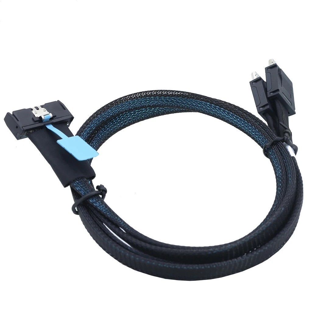 Gen5 MCIO 8X 8I 74P to Dual Oculink SFF-8611 4I Adapter Cable for Server High