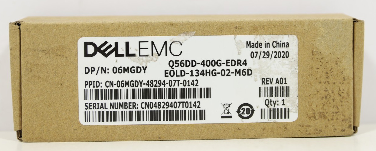 OPEN BOX- Dell EMC 6MGDY 400Gb QSFP-DD Transceiver 1310nm MPO-12 SMF 2km Module