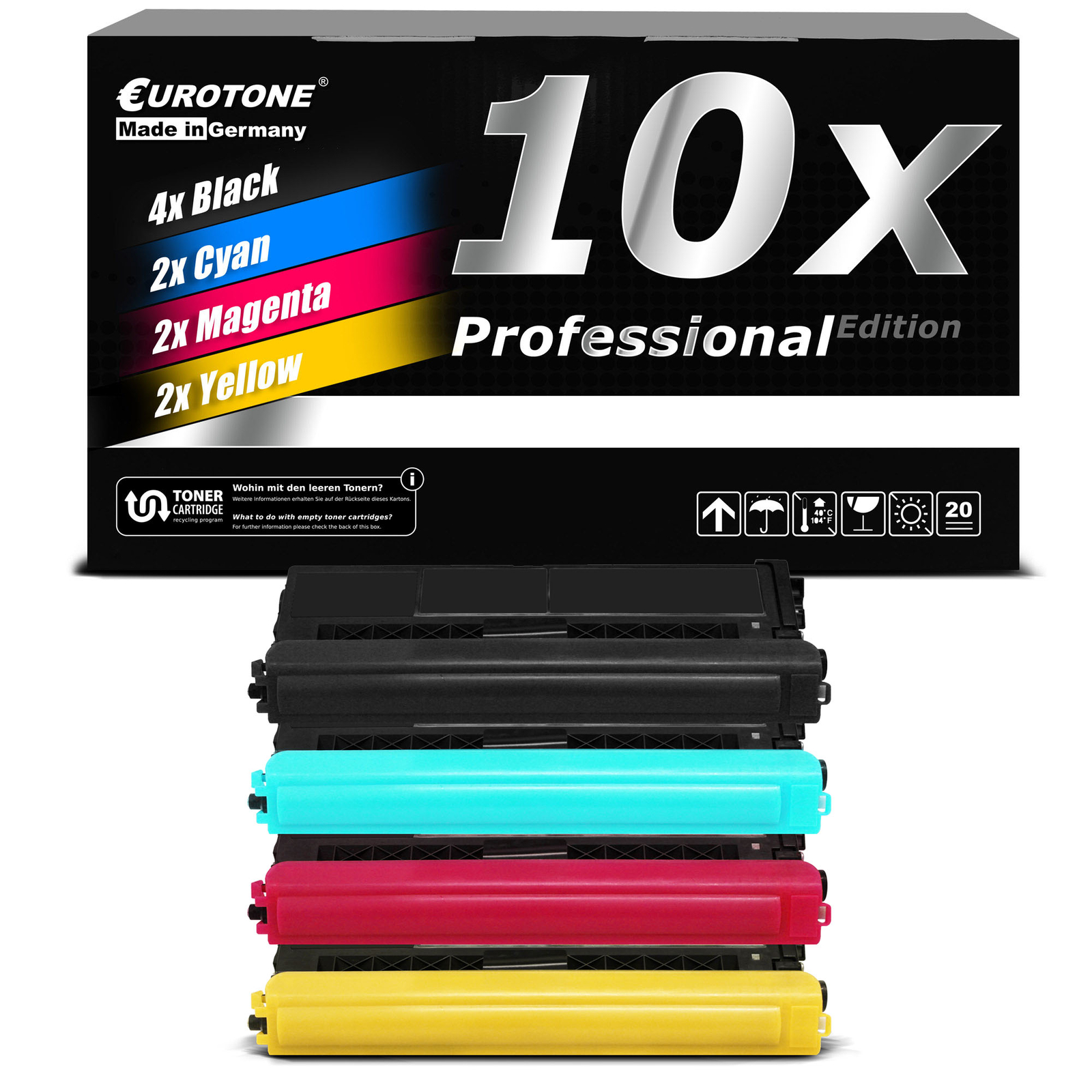 10x Eurotone per Cartridge Compatible F R Brother MFC-L-9570-CDW HL-L-9310-CDWTT