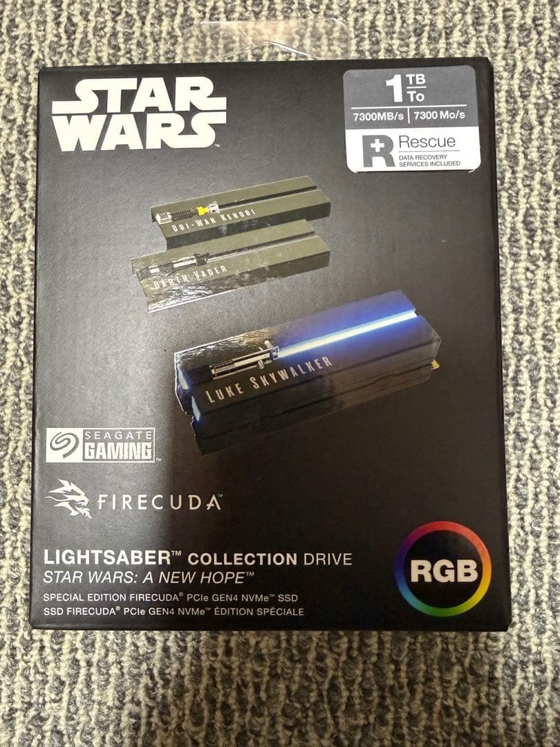 Seagate FireCuda 1TB SSD Star Wars A Hope Special Edition PCIe Gen4 RGB Unused