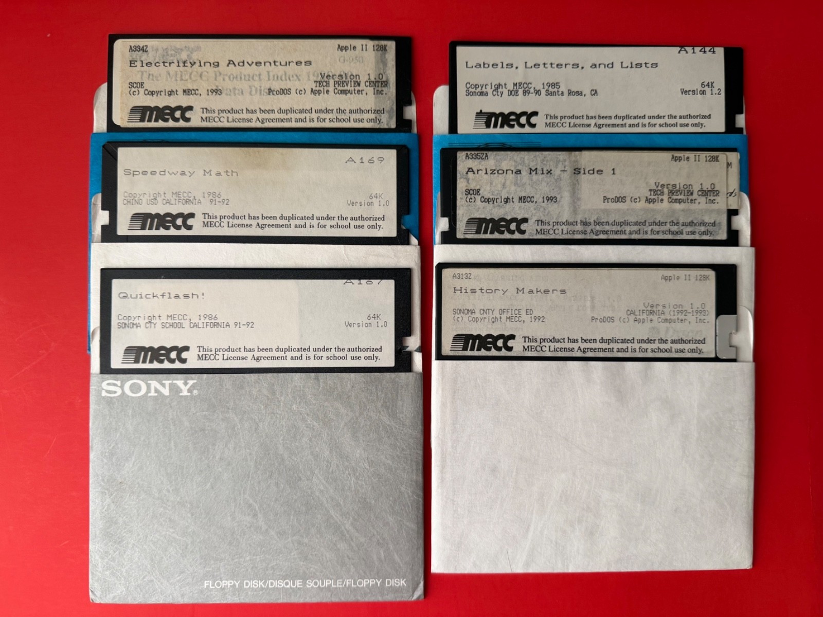 MECC Lot of 6 Diskettes / Apple II Computers