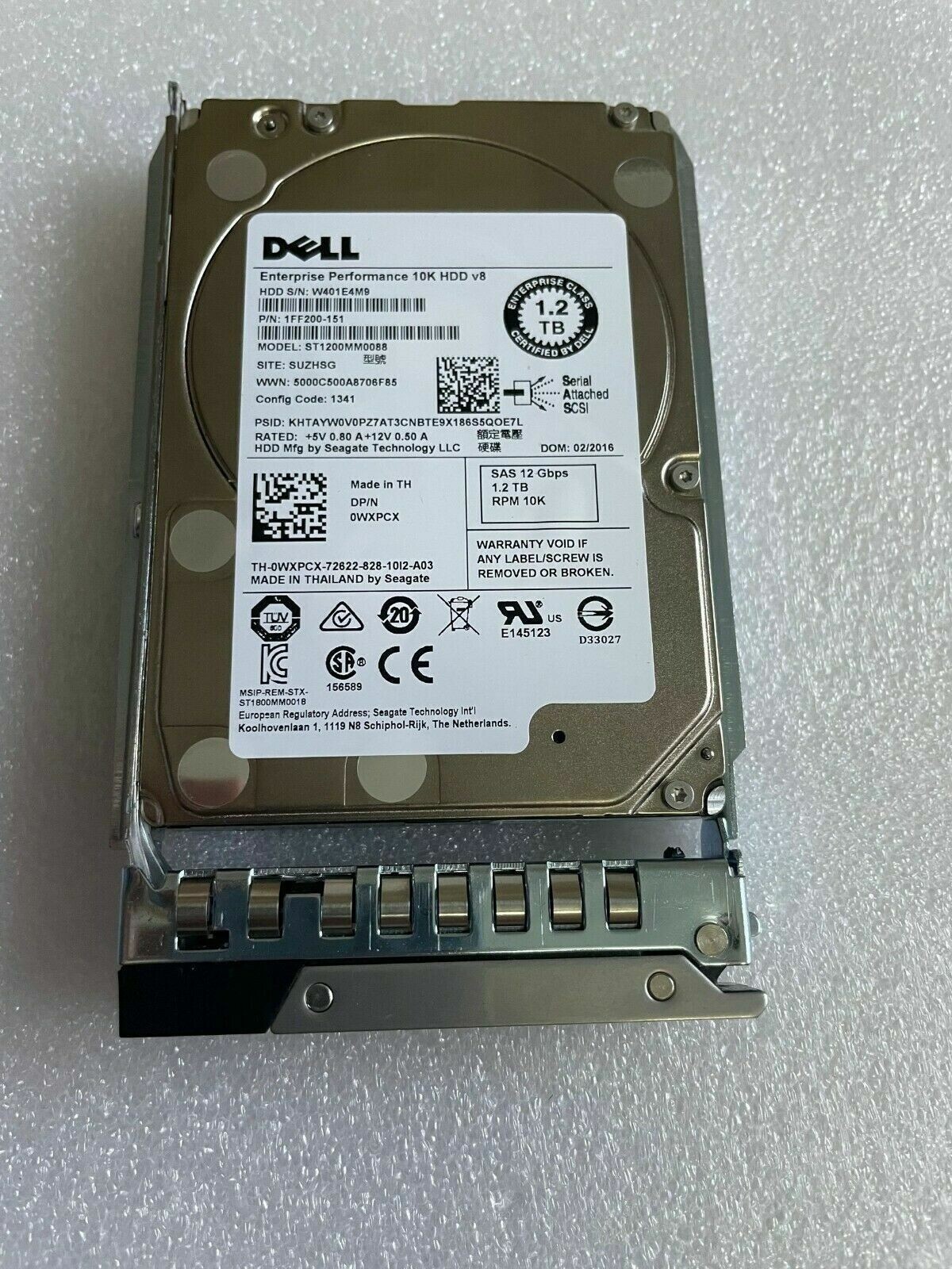 400-AJPD 12Gb/s Dell 1.2TB 10K SAS 2.5" Gen13 Hard Drive For PowerEdge Servers 2