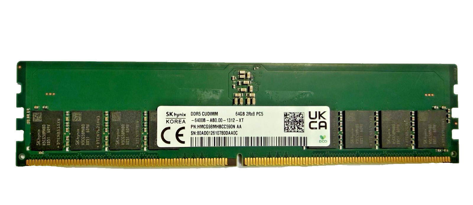 New SK Hynix 64GB PC5-51200 DDR5-6400 MHz CUDIMM  HMCG98MHBCC590N Desktop Memory