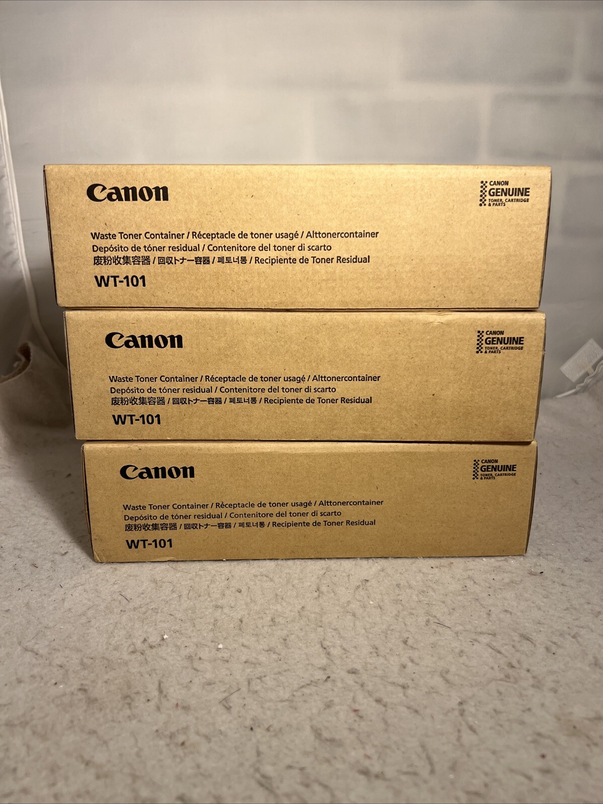 Lot of 3 NEW & Genuine Canon WT-101 Waste Toner Container FM3-9276-030