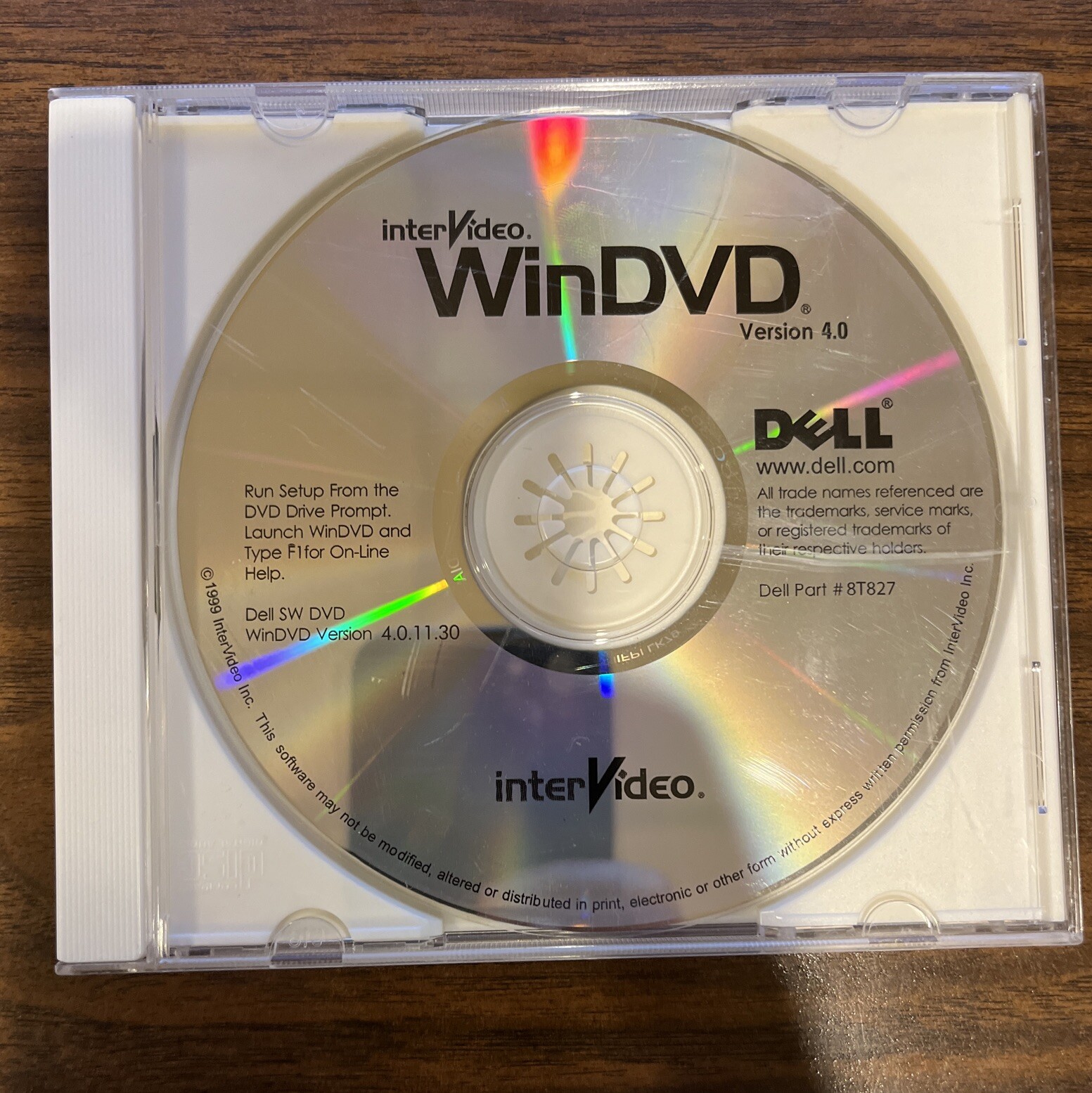 WinDVD Version 4.0 (4.0.11.30) InterVideo, Inc Dell PN# 8T827