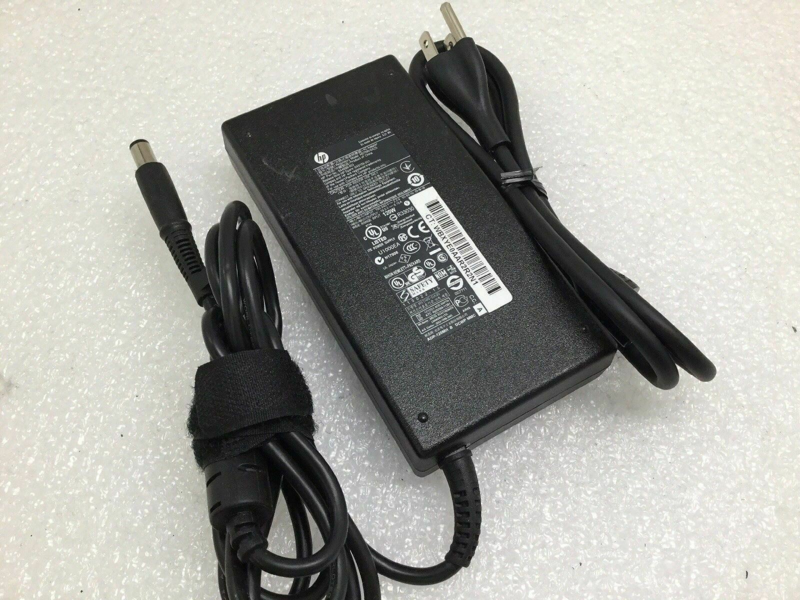 USED Lot Genuine HP Laptop AC Adapter Power Supply Cord Charger 120W 19.5V 6.15A