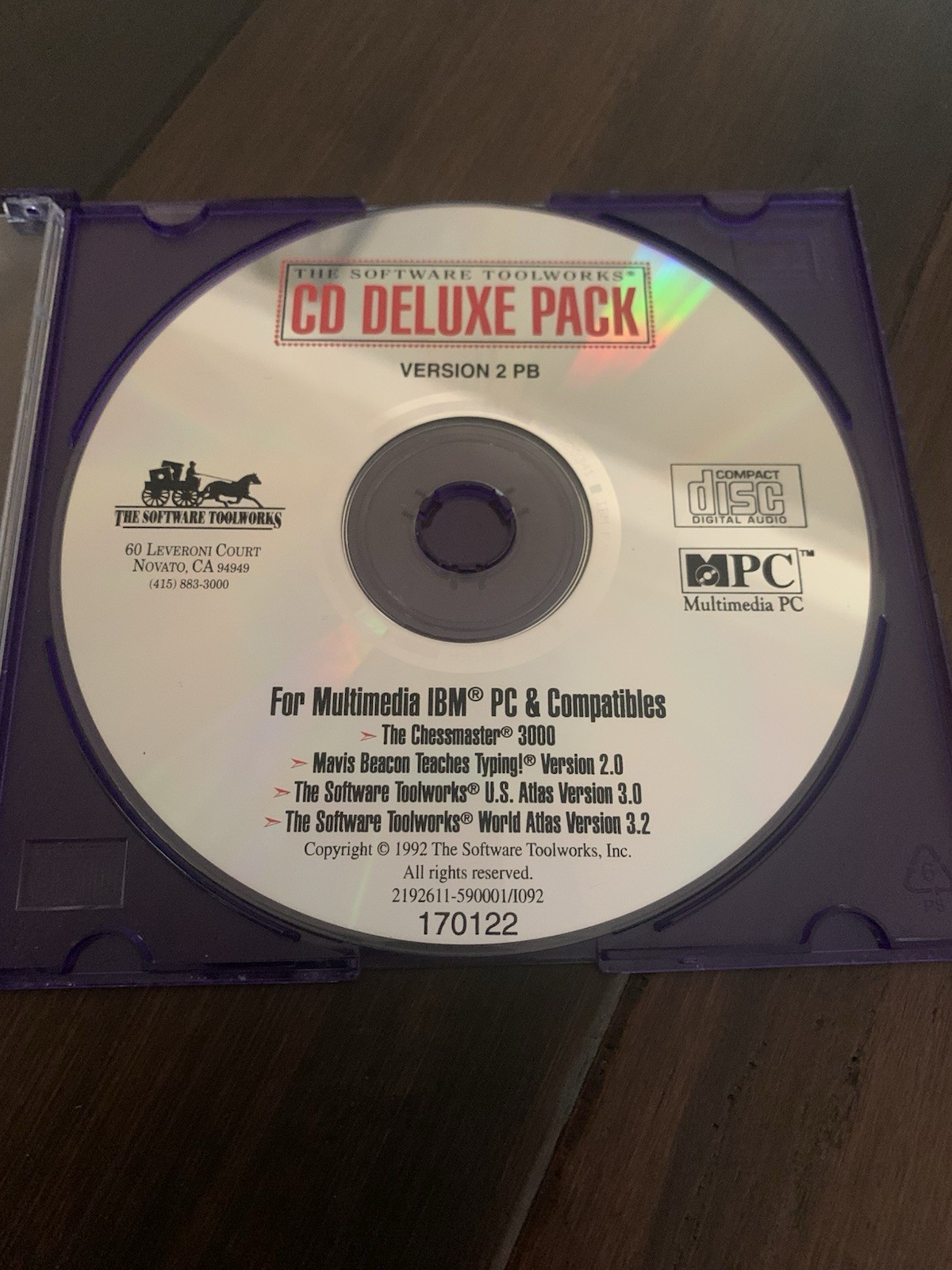 Software Toolworks CD Deluxe Pack 1992 - Chessmaster 3000, Mavis Beacon Typing