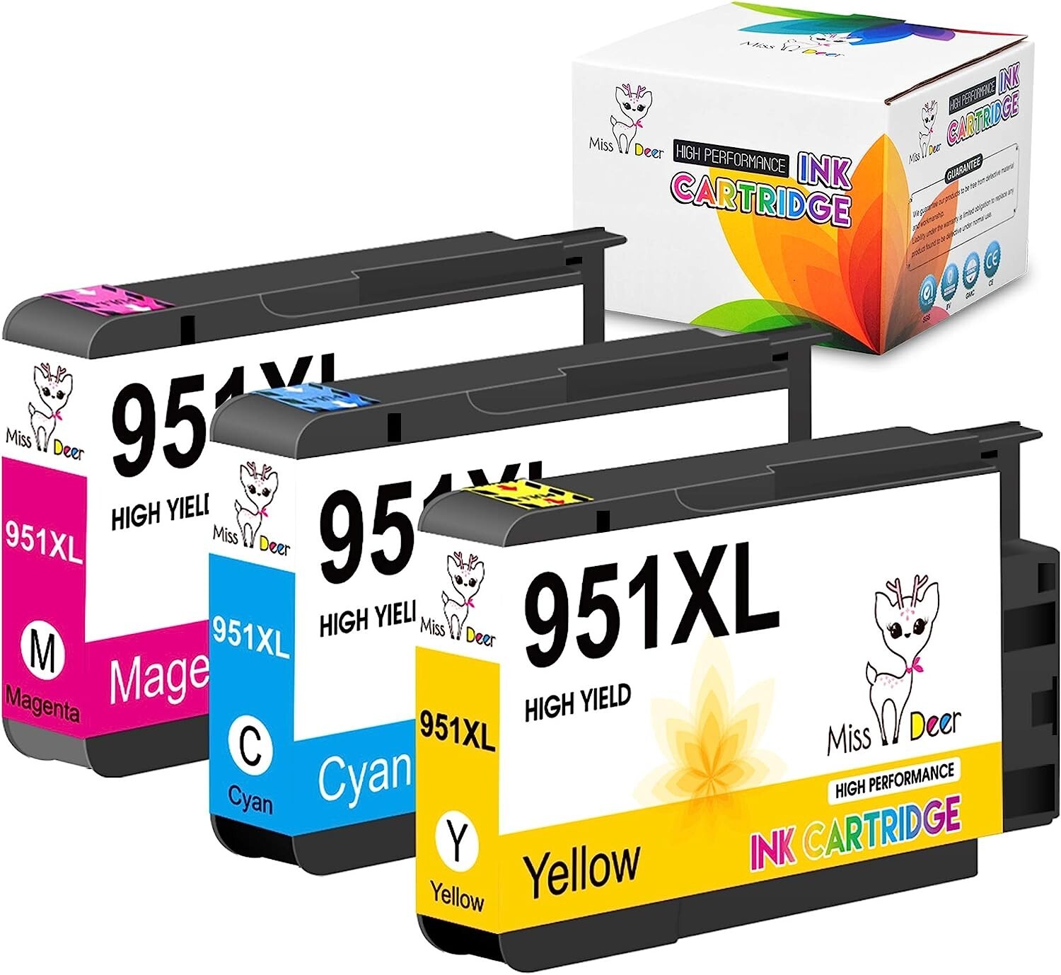 MISS DEER Ink Cartridge Replacement for HP 950XL 951XL 950 XL 951 XL HP