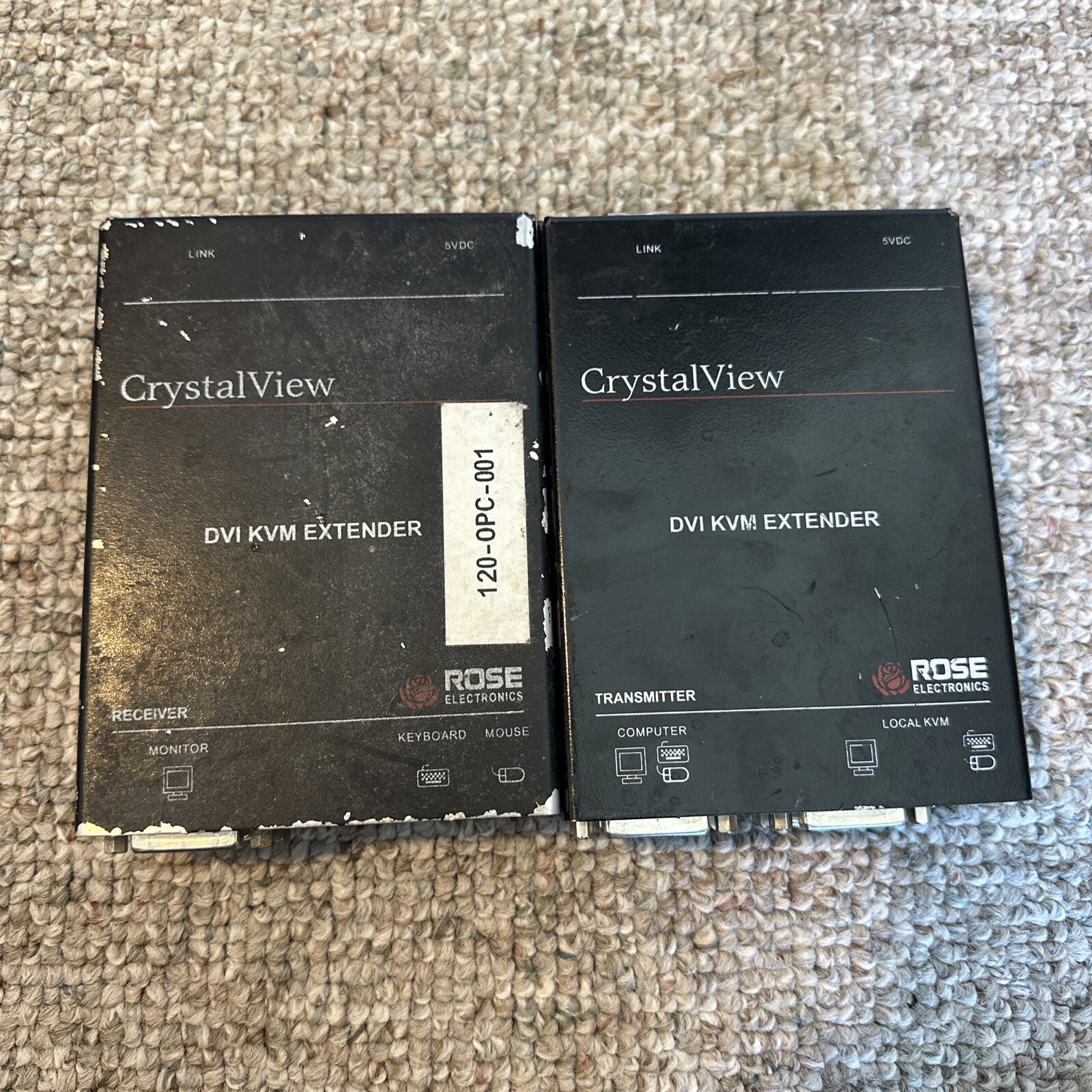 ROSE ELECTRONICS DVI KVM EXTENDER CRYSTAL VIEW Receiver And Transmitter