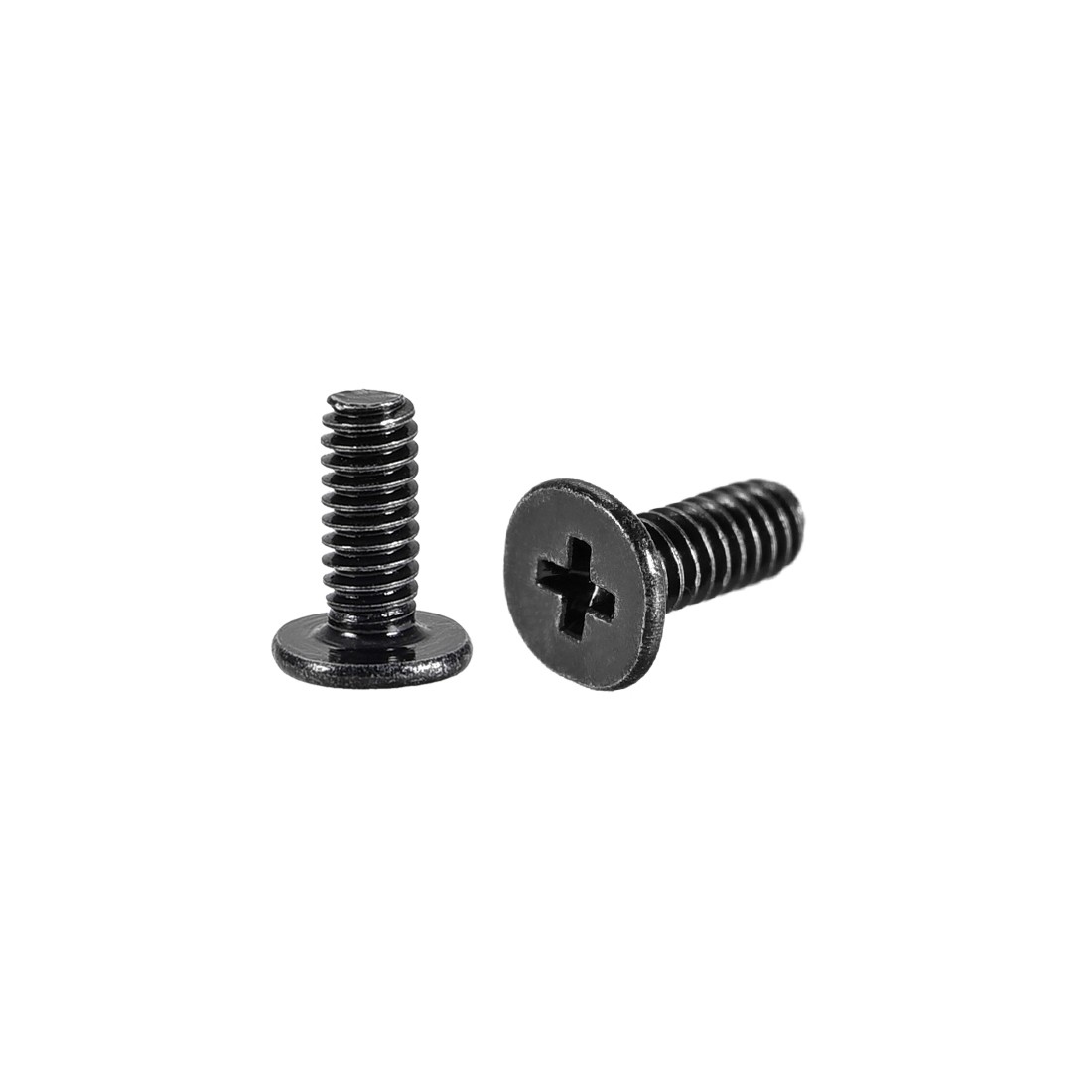 100Pcs M2x5mm Black Phillips Screw Fastener 3.8mm Head for Laptop/PC/TV