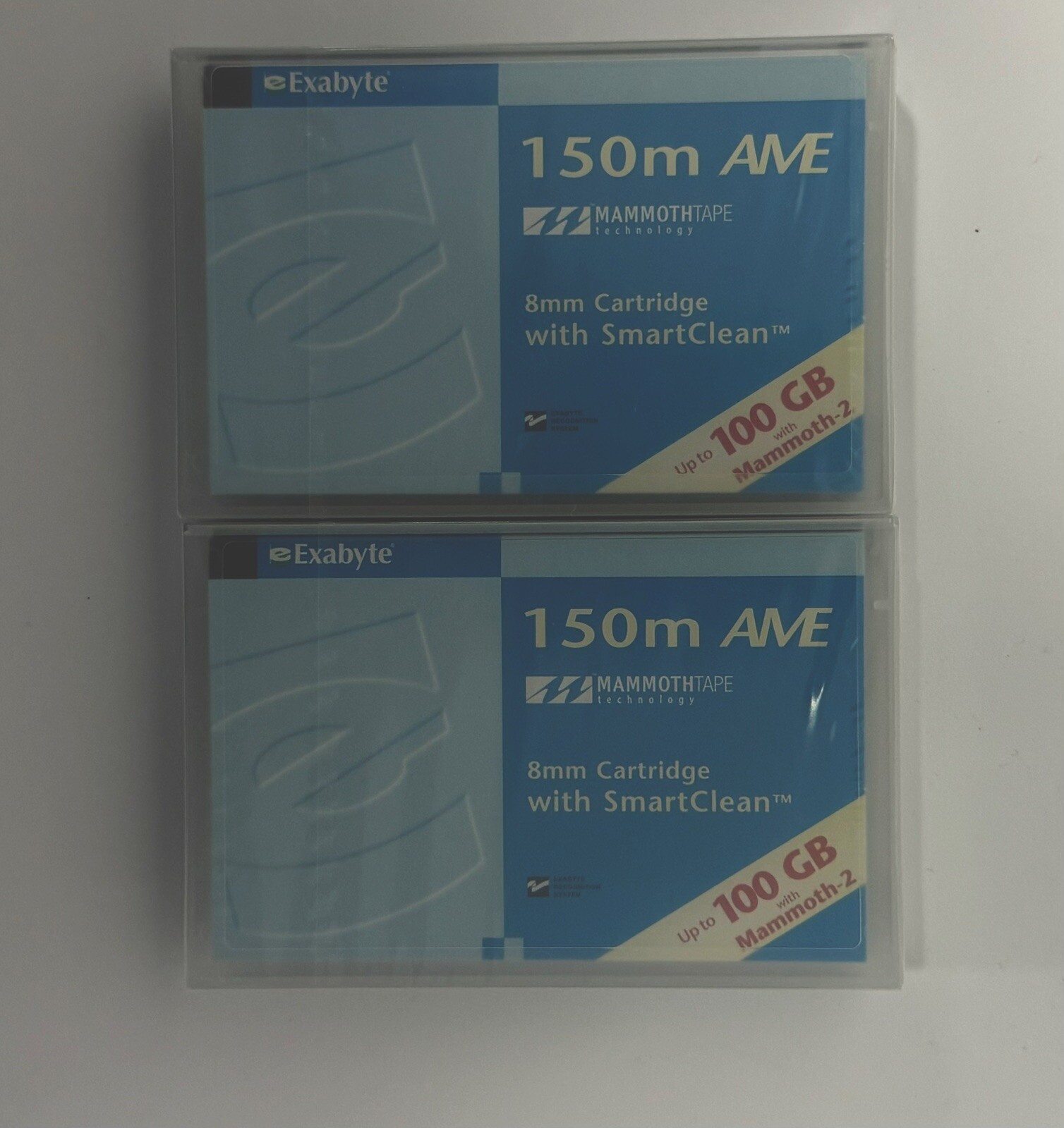 Lot Of 2 Exabyte Mammoth 2 AME 40/100GB 150M Data Tape Cartridge 00573