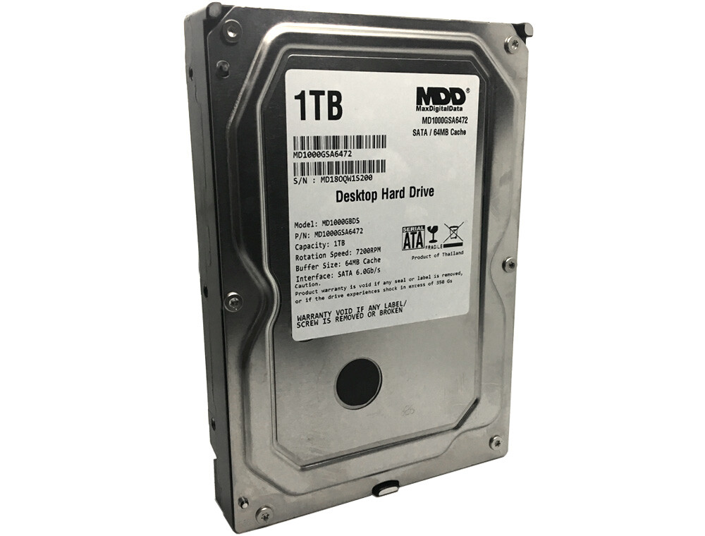 MDD 1TB 64MB Cache SATA 6Gb/s 3.5" Desktop Hard Drive -PC/Mac, NAS, Surveillance