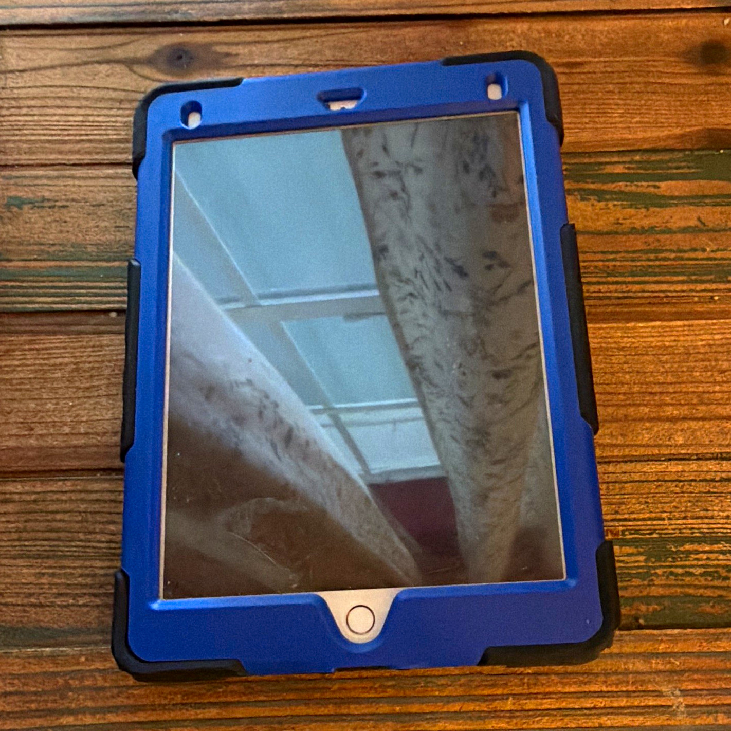 Apple iPad with Rugged Impact Resistant Case w/ Hand Strap - Blue/Black