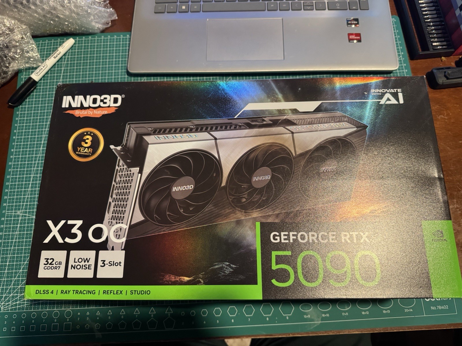 INNO3D RTX 5090 X3 OC GPU No Core & VRAM for parts (US Stock)