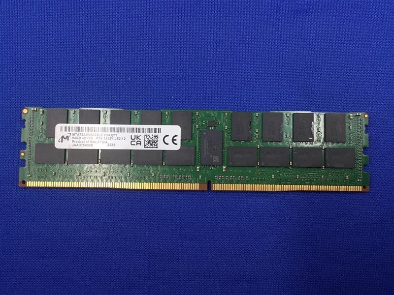 MTA72ASS8G72LZ-2G9J2  MICRON 64GB (1X64GB) 4DRX4 PC4-2933Y LRDIMM MEMORY