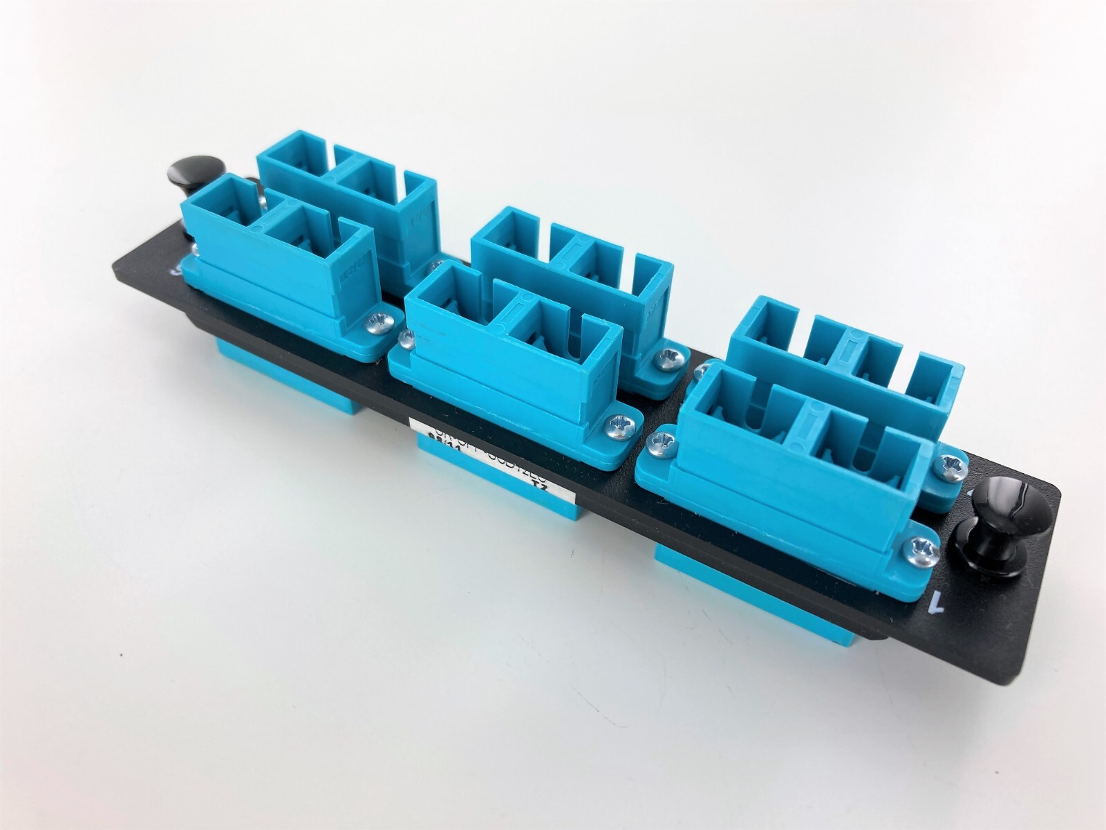 Used - Ortronics OR-OFP-SCD12LC Fiber Optic Adapter Panel SC MM Duplex, Aqua