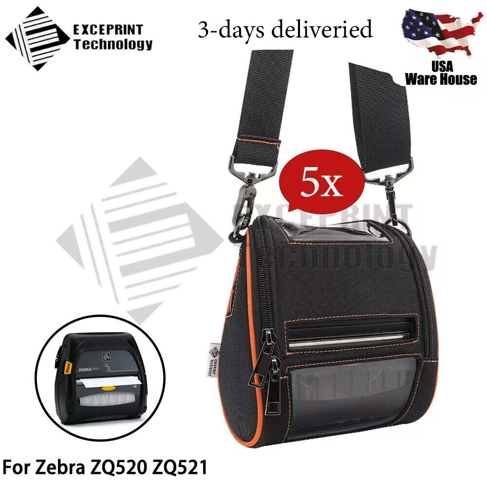 ✅ 5x Carrying Case Holster with Shoulder Strap Belt Clip for Zebra ZQ520 ZQ521 ✅