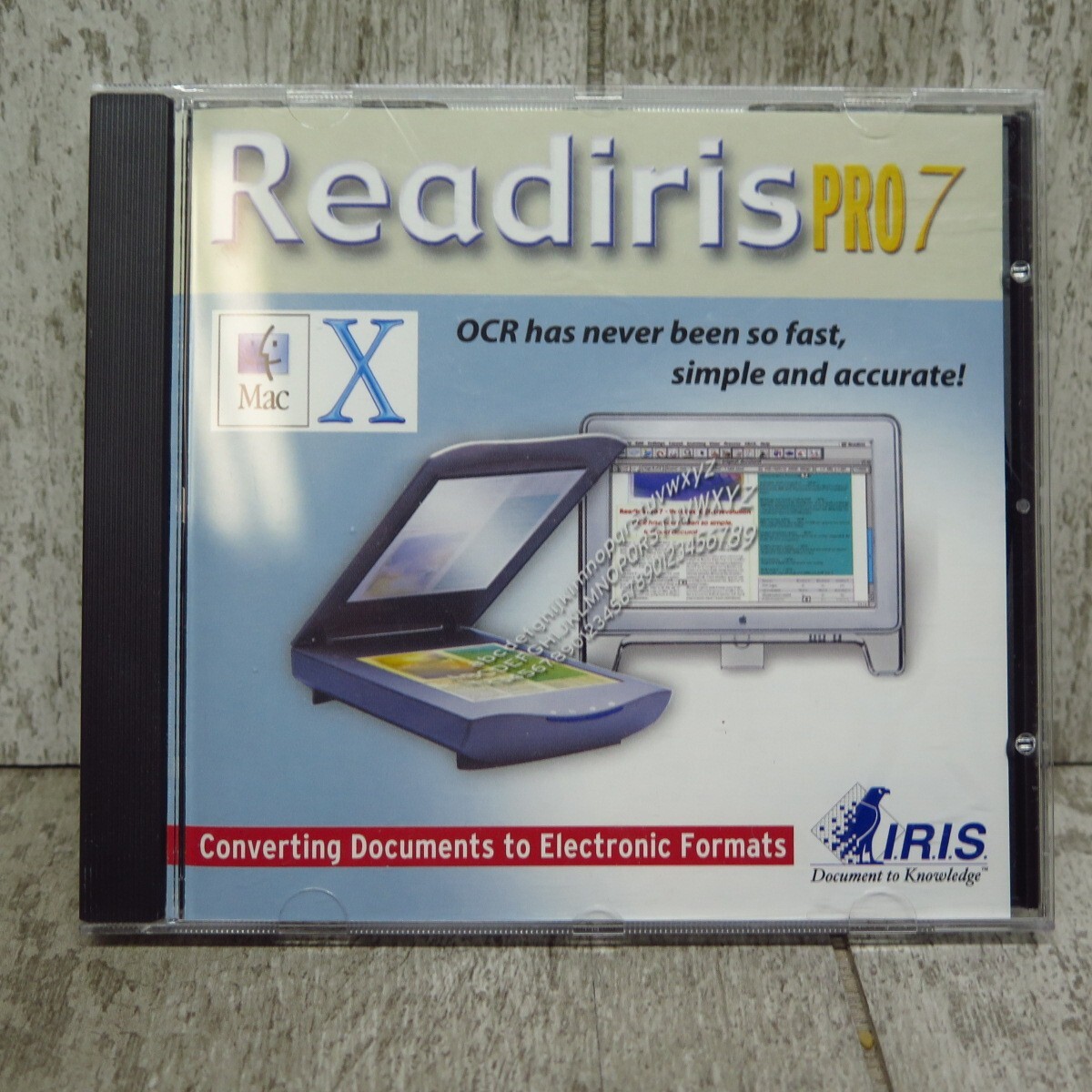 Vintage 2002 Readiris 7 Pro  OCR Software for Mac OS CD Rom Disc