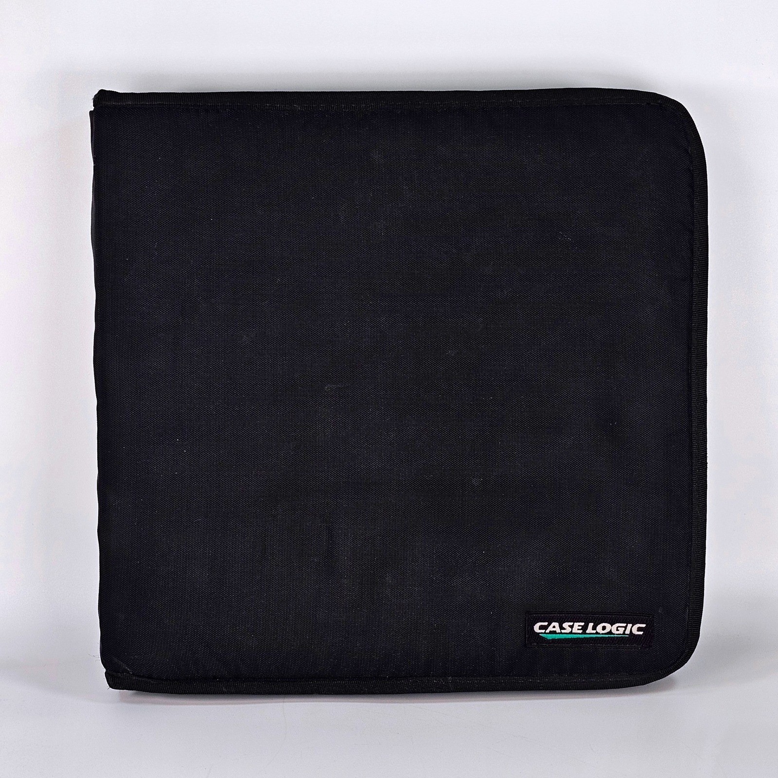 Vintage Logic Black Nylon CD DVD Binder Zippered Media Storage Wallet Case
