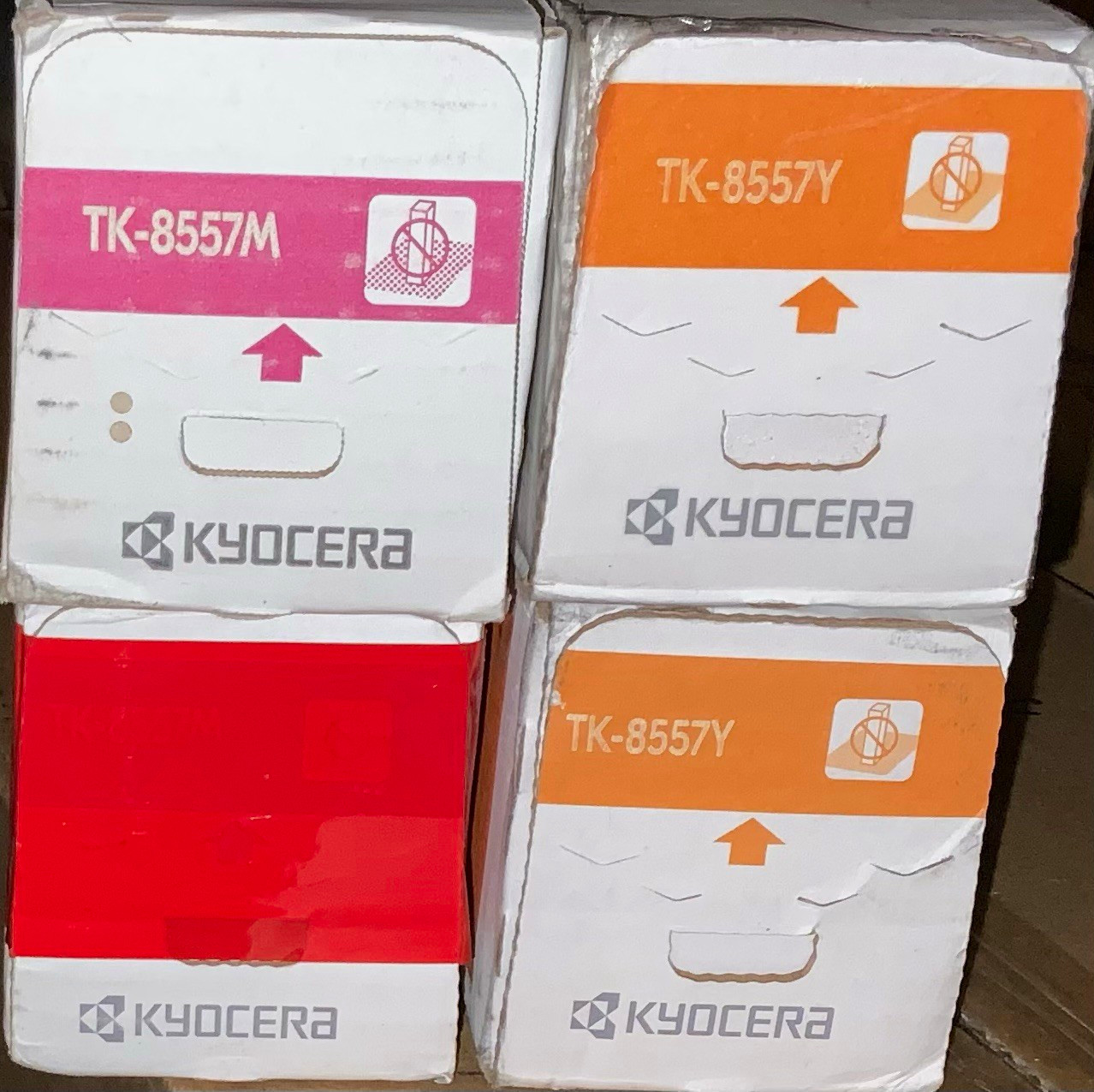 Kyocera TK-8557Y TK-8557M Genuine Laser Toner (2) Yellow/(2) Magenta TASKalfa
