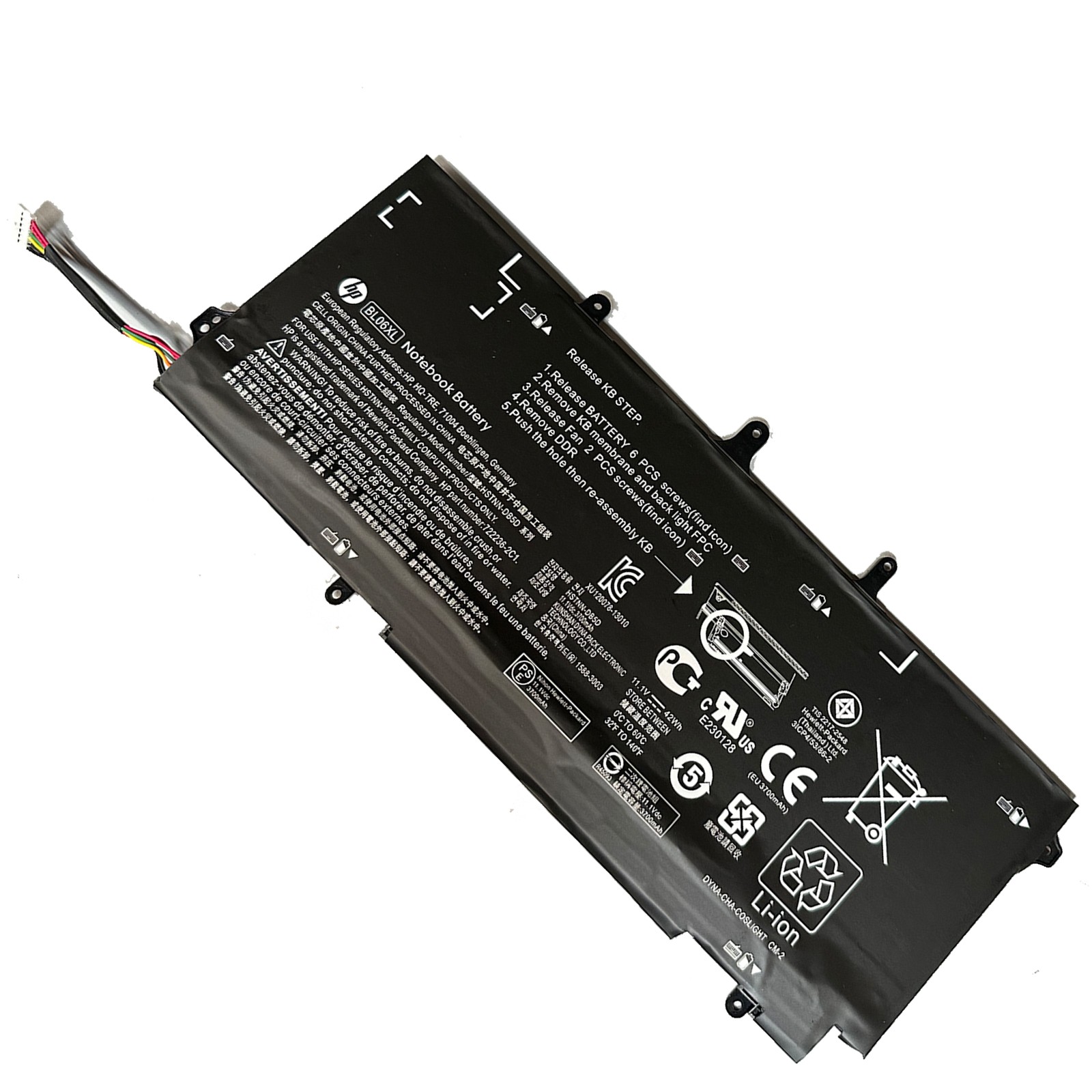 Genuine 42Wh OEM BL06XL Battery For HP EliteBook Folio 1040 G0 G1 G2 HSTNN-DB5D