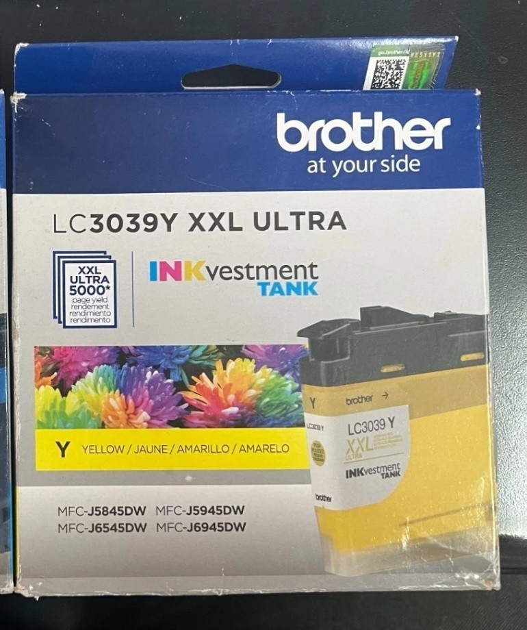 Brother LC3039Y XXL Ultra High-Yield Yellow Ink Cartridge OEM 2027++ Expiry