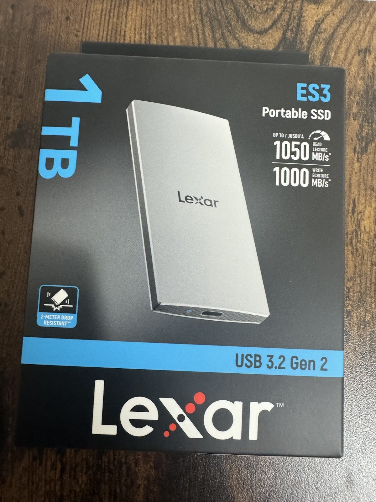 Lexar ES3 1TB Portable SSD, USB 3.2 Gen2, up to 1050Mb/S