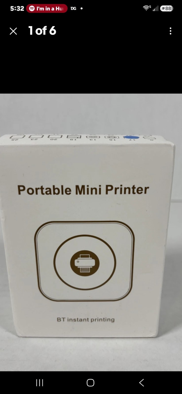 BT Instant Printing Portable Mini Printer