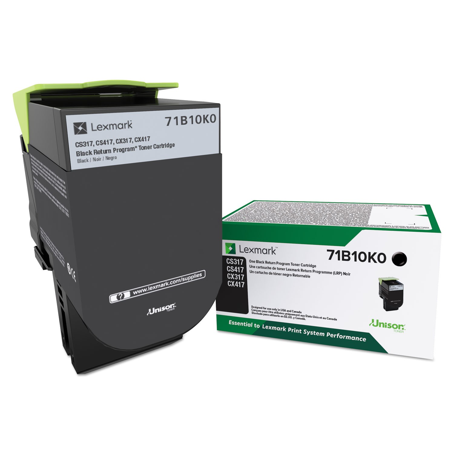 Lexmark 71B10K0 Toner, Black