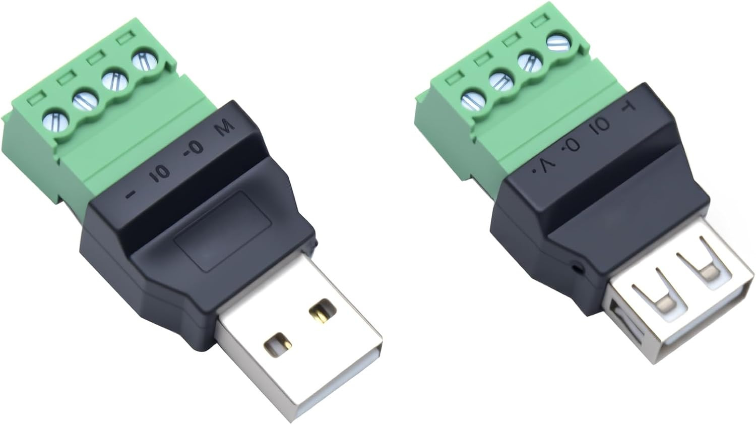 USB 2.0 Type a Male/Female to 4 Pin Screw Terminal Block Connector 300V 8A USB