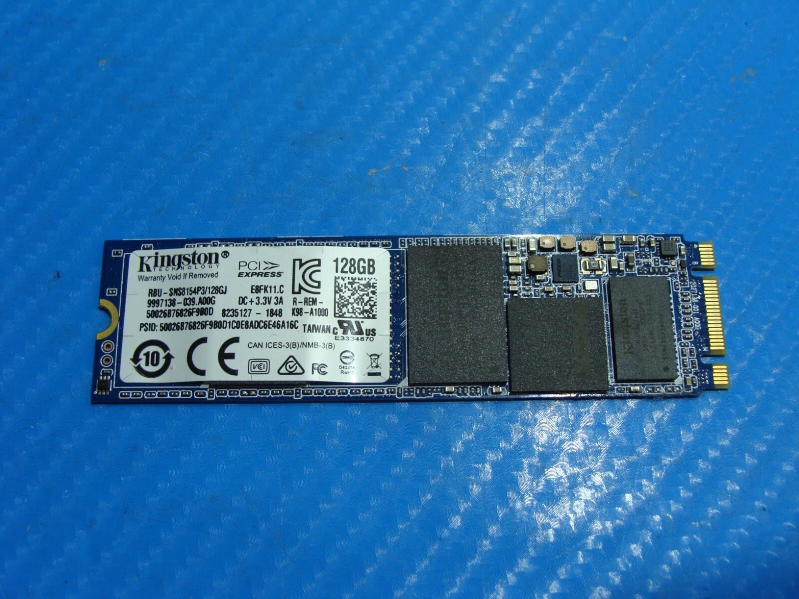 BLUE - KINGSTON 128GB M.2 SATA SOLID STATE DRIVE