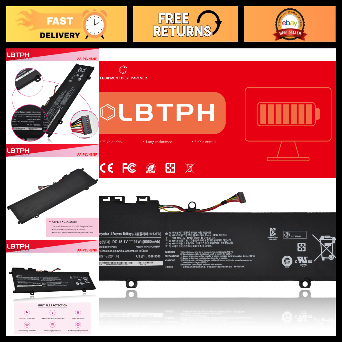 High-Capacity Laptop Battery for Samsung ATIV Book 8 Touch NP780Z5E 780Z5E