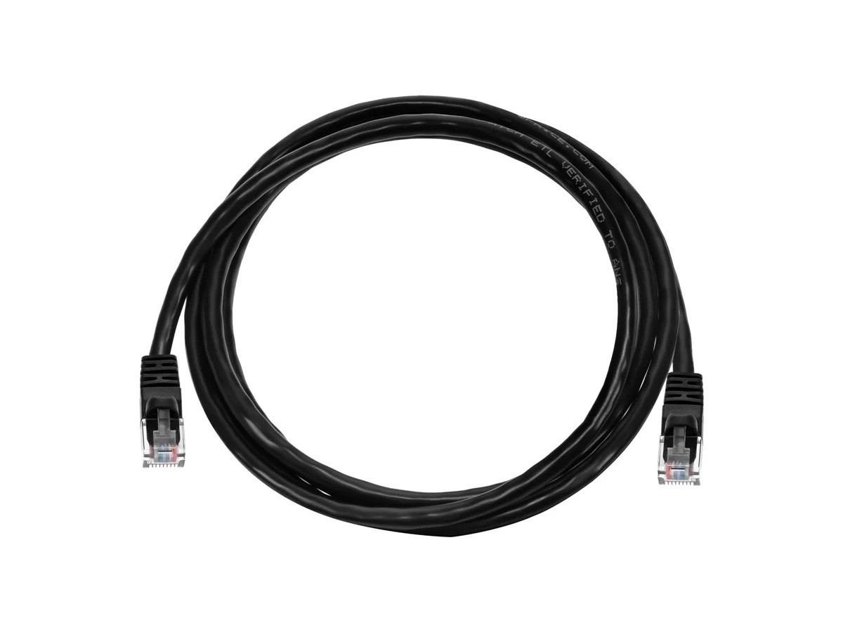 7ft Ethernet Cord Black  - 350 MHz Category 5E Patch Cord (UTP)