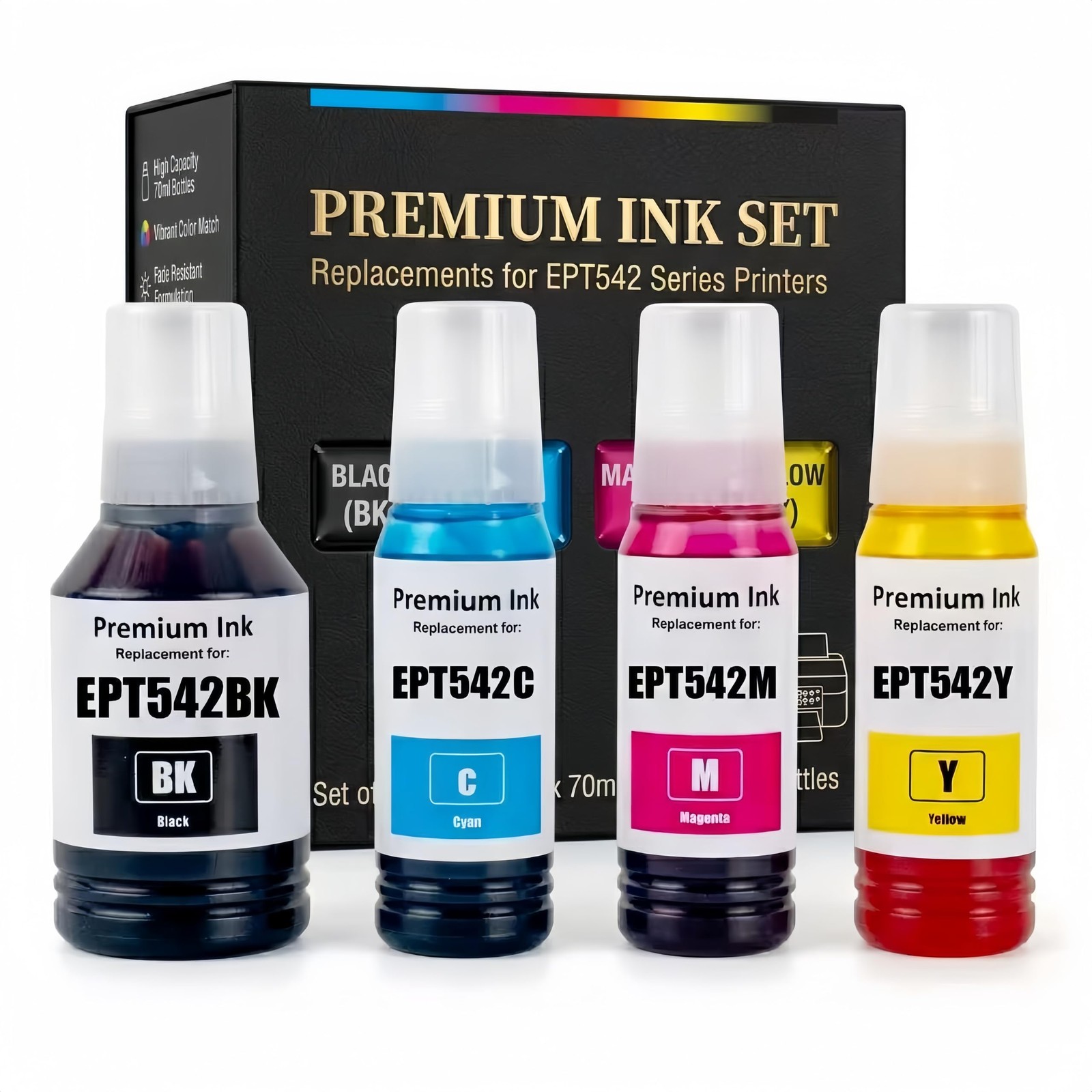 Compatible 542 Ink Refill Bottles T542 Pigment Fits ET5150 ET5170 Combo